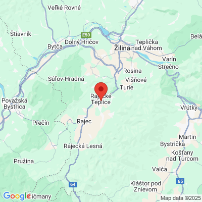 Google map: Školská ulica, 013 13 Rajecké Teplice
